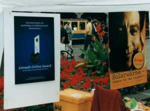 B.A.U.M. Network information for a better future, (in the back: the solar-train) 