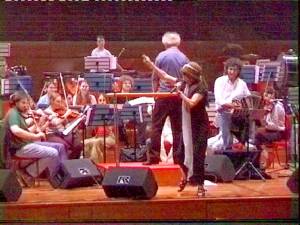 rehearsal with Milva and David Searcy