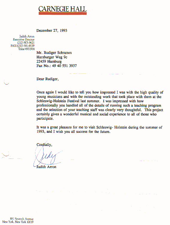 Judith Arron Carnegie Hall