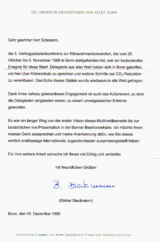 B�rbel Dieckmann Mayorice of City Bonn